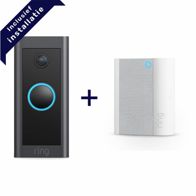Ring Video Doorbell Wired + Ring Chime inclusief installatie
