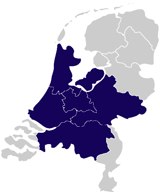 nederland kaart blue